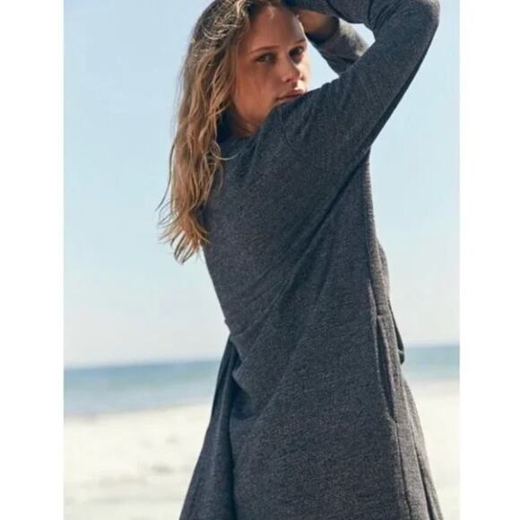 Free People Beach Bicoastal Cardigan Midi Duster in Charcoal Gray Size X-Small - Picture 3 of 12
